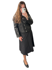 Quilted Faux Leather Jacket