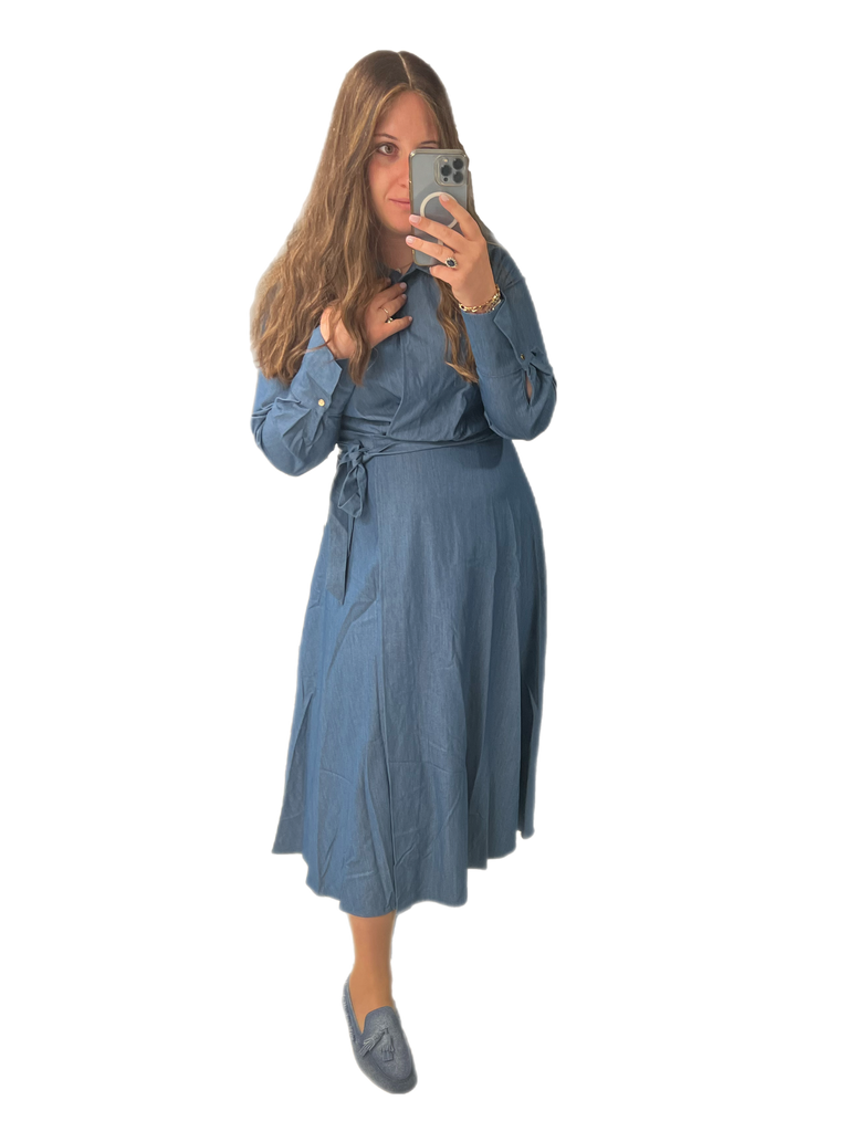 Denim Wrap Dress