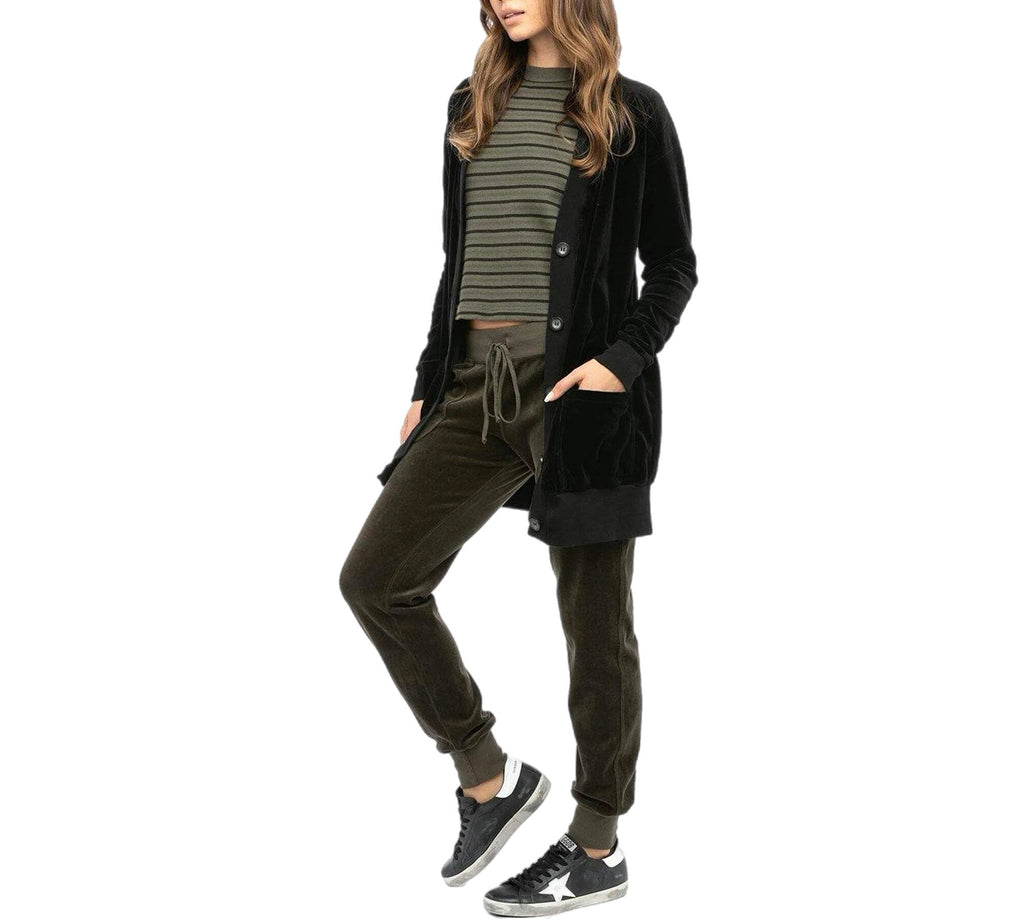 Hardtail | Solid Velour Oversized Cardigan