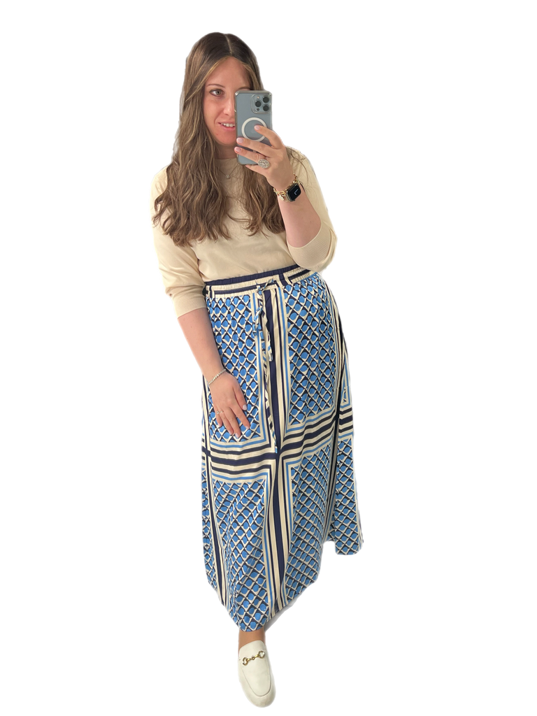 Patterned Maxi Skirt