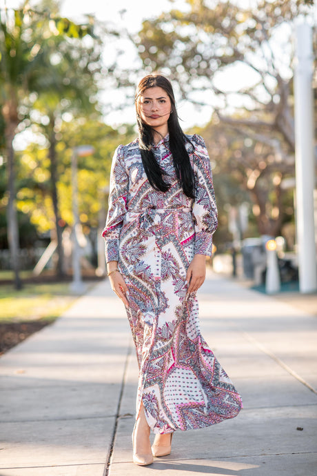 Pink Scarf Dress