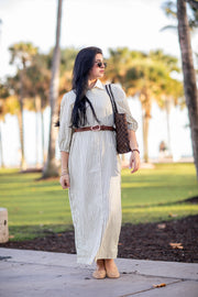 Striped Shirt Maxi