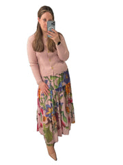 Tiered Floral Skirt