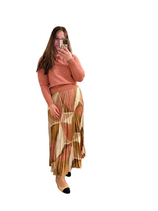 Pleated Abstract Skirt