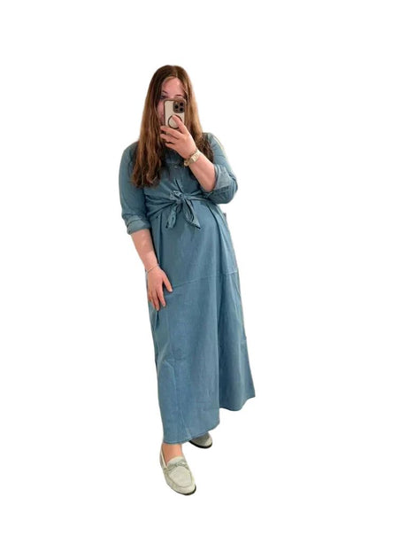 Denim Maxi Slipdress