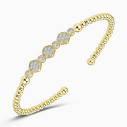 Dainty Hexagon Cuff Bracelet