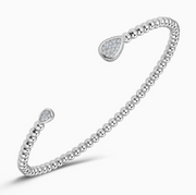 Pave Teardrop Cuff Bracelet