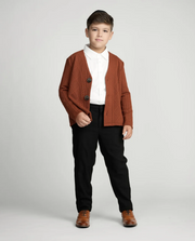 Mofi | Rust Chunky Knit Cardigan