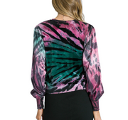 Hardtail | Satin Puff Sleeve Velour Pullover