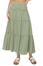 Tiered Tencel Skirt