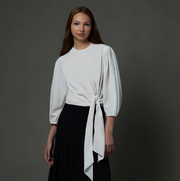 Zaikamoya | Side Tie Blouse in White