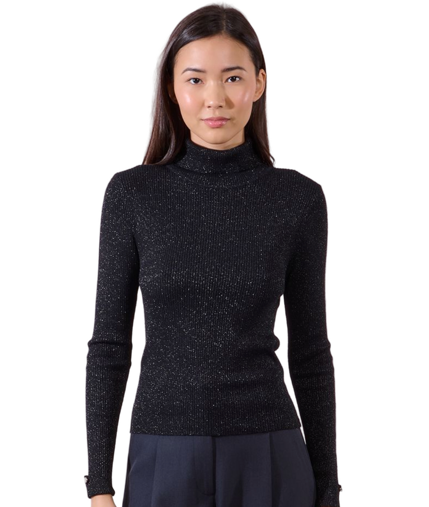 Sparkle Rib Turtleneck