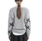 Bow Print Cardigan