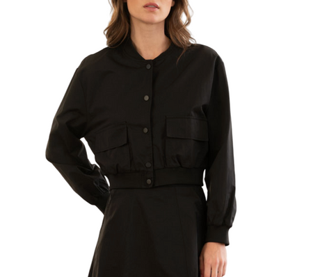 Side Pocket Bomber Jacket