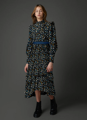 Zaikamoya | Layered Skirt in Teal Flower