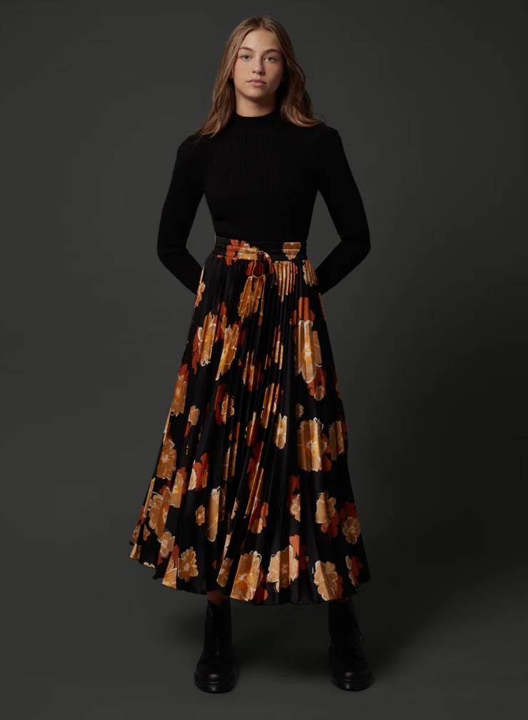 Zaikamoya | Klara Skirt in Brown Flower