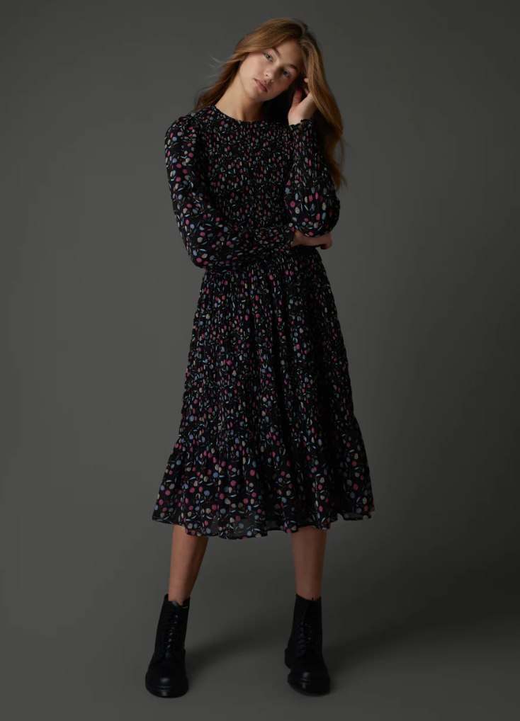 Zaikamoya | Hannah Dress in Pink on Black