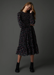 Zaikamoya | Hannah Dress in Pink on Black