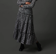 Zaikamoya | Olivia Skirt in Black Flower