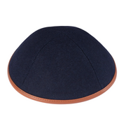 IKIPPAH | WOOL W/ LEATHER RIM YARMULKE