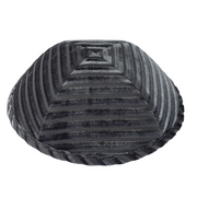 IKIPPAH | STRIPED VELVET YARMULKE