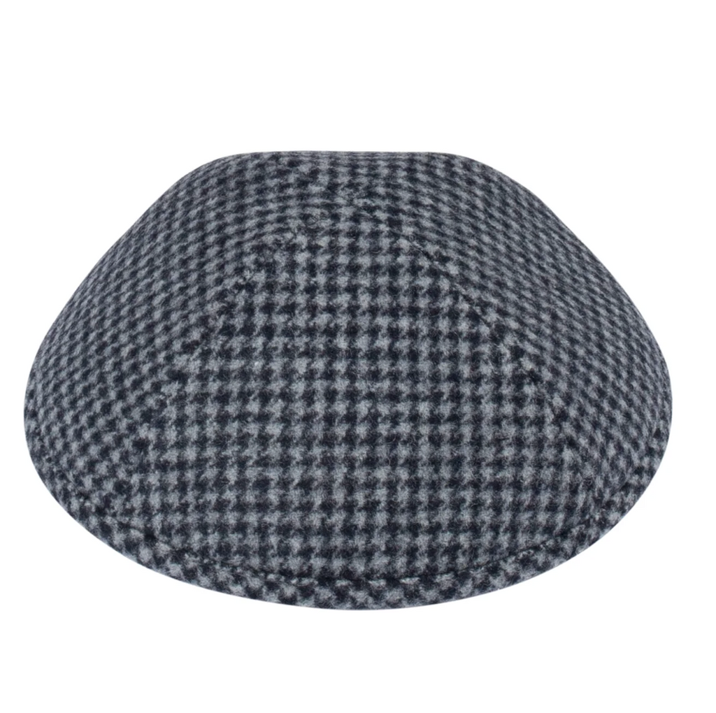 IKIPPAH GRAY HOUNDSTOOTH YARMULKE