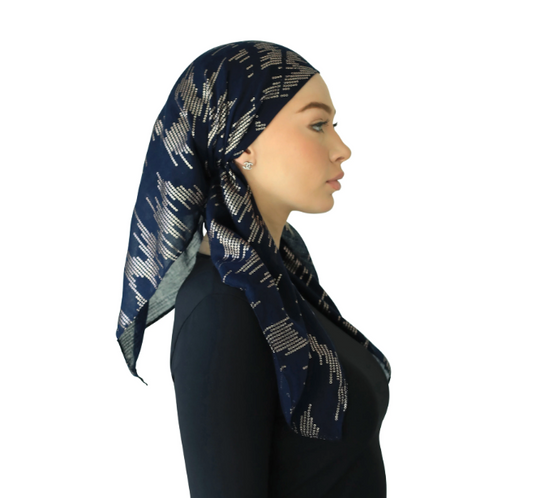 Cherie | Pre-tied Scarves Metallic Prints