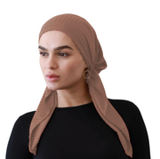 Cherie | Pre-tied Ribbed Lycra Headscarves