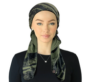 Cherie | Pre-Tied Velvet Snake-skin Headscarves