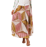 Pleated Abstract Skirt