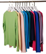 Solid 3/4 Sleeve V-Neck Tee