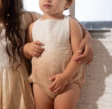 We The Kids | Baby Latte Lace Romper Unisex