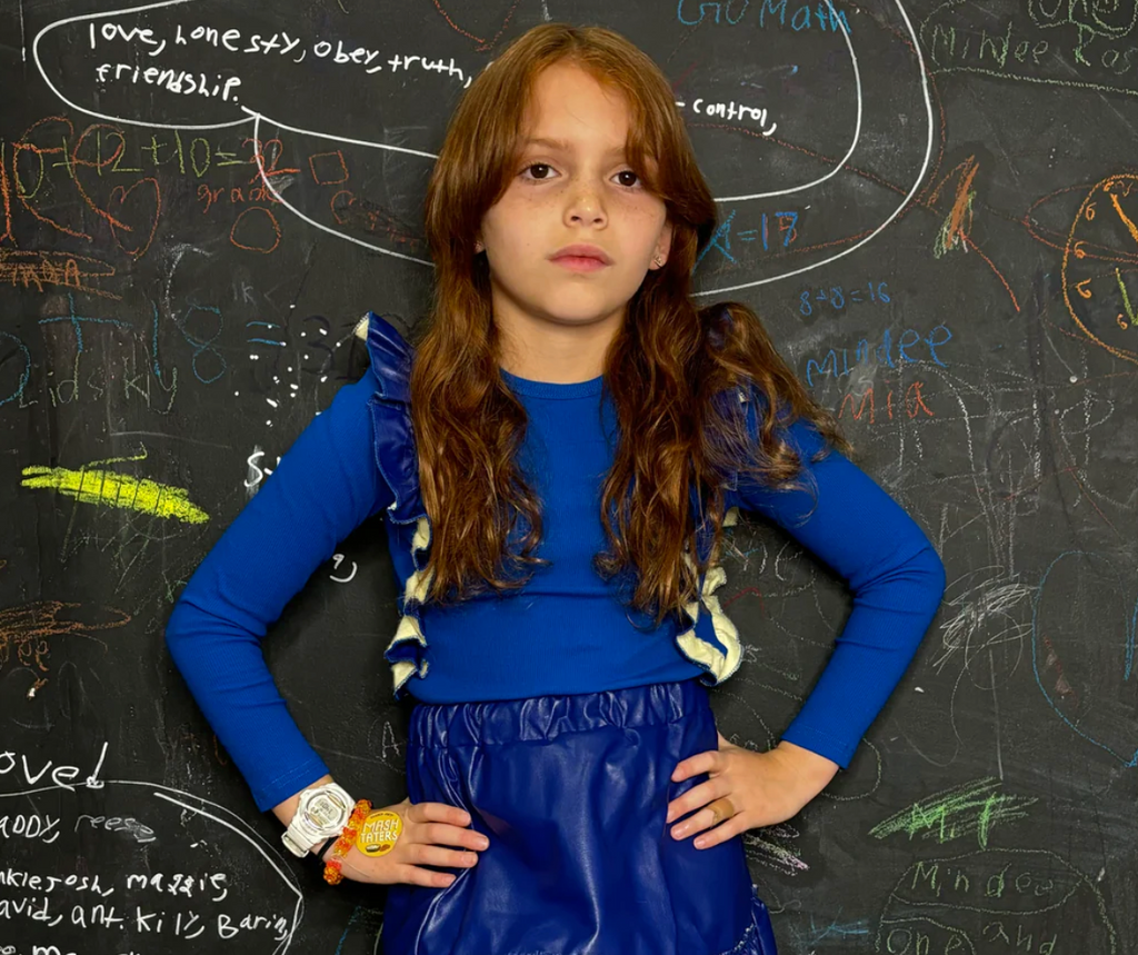 We The Kids | Cobalt Blue Ruffle Shirt