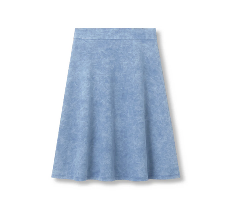 Three Bows | WOMENS Classic Camp Skirt Denim Wash