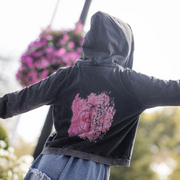 POET TEEN | IRIS BLACK DENIM HOODIE