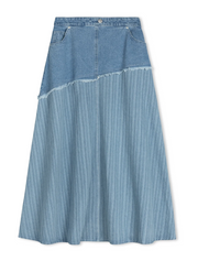 POET TEEN | CARA STRIPE FRINGE SKIRT