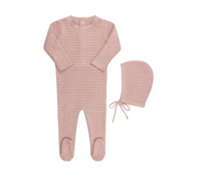 Tricot Bebe | Pointelle Knit Footie & Hat