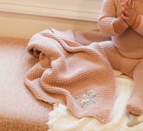 Tricot Bebe | Knit Blanket Embroidered