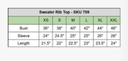 Adina LV | Sweater Rib Top- Black