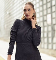 Adina LV | Olivia Midi- Black Shimmer