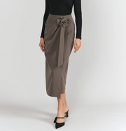 Adina LV | Rosette Midi Skirt