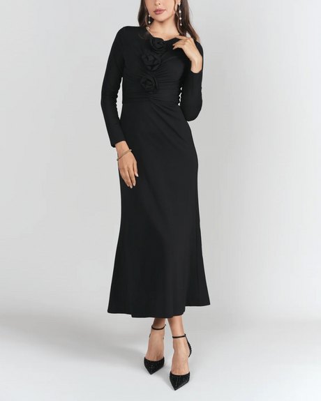 Adina LV | Shanna Dress in Jersey - Black