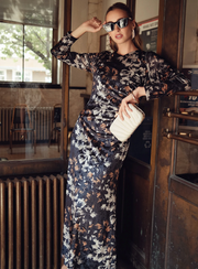 Adina LV | Side Ruched Velvet Dress