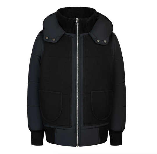 Cozy Coop | Wool Patchwork Bomber