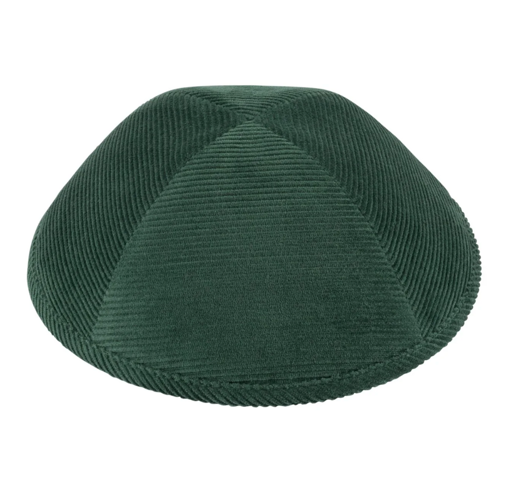 IKIPPAH | FOREST GREEN CORDUROY YARMULKE