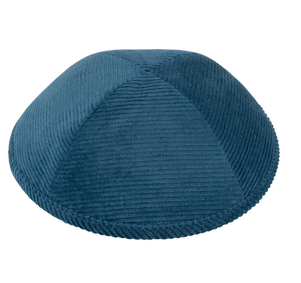IKIPPAH | OCEAN BLUE CORDUROY YARMULKE