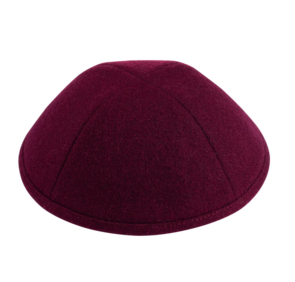 IKIPPAH | MAROON WOOL YARMULKE