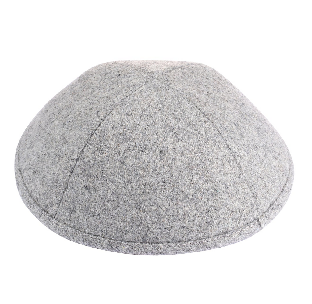 IKIPPAH | LIGHT GRAY WOOL YARMULKE