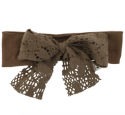 Heirloom Bows | Crochet Lace Toddler Band