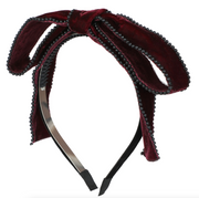 Heirloom Bows | Velvet Pearl Bow Headband